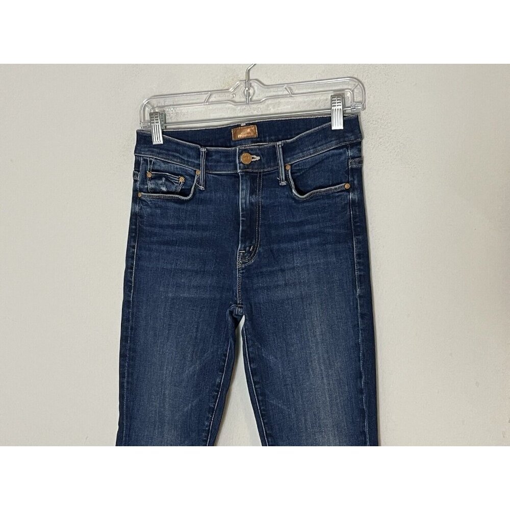 Mother Denim The Weekender Fray Flare Jeans in Teaming Up Blue Size 27 *Hemmed* - Picture 2 of 16